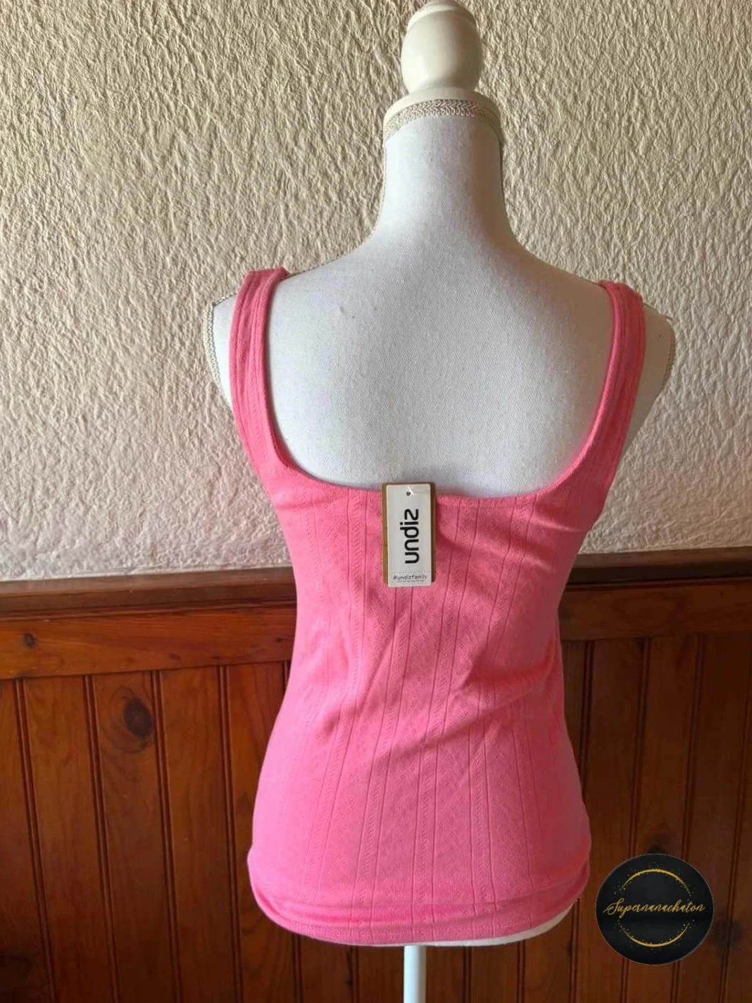 Debardor Rosa Vivo UNDIZ 100% Algodón Nuevo con Etiqueta - Talla L / 40 – photo 3